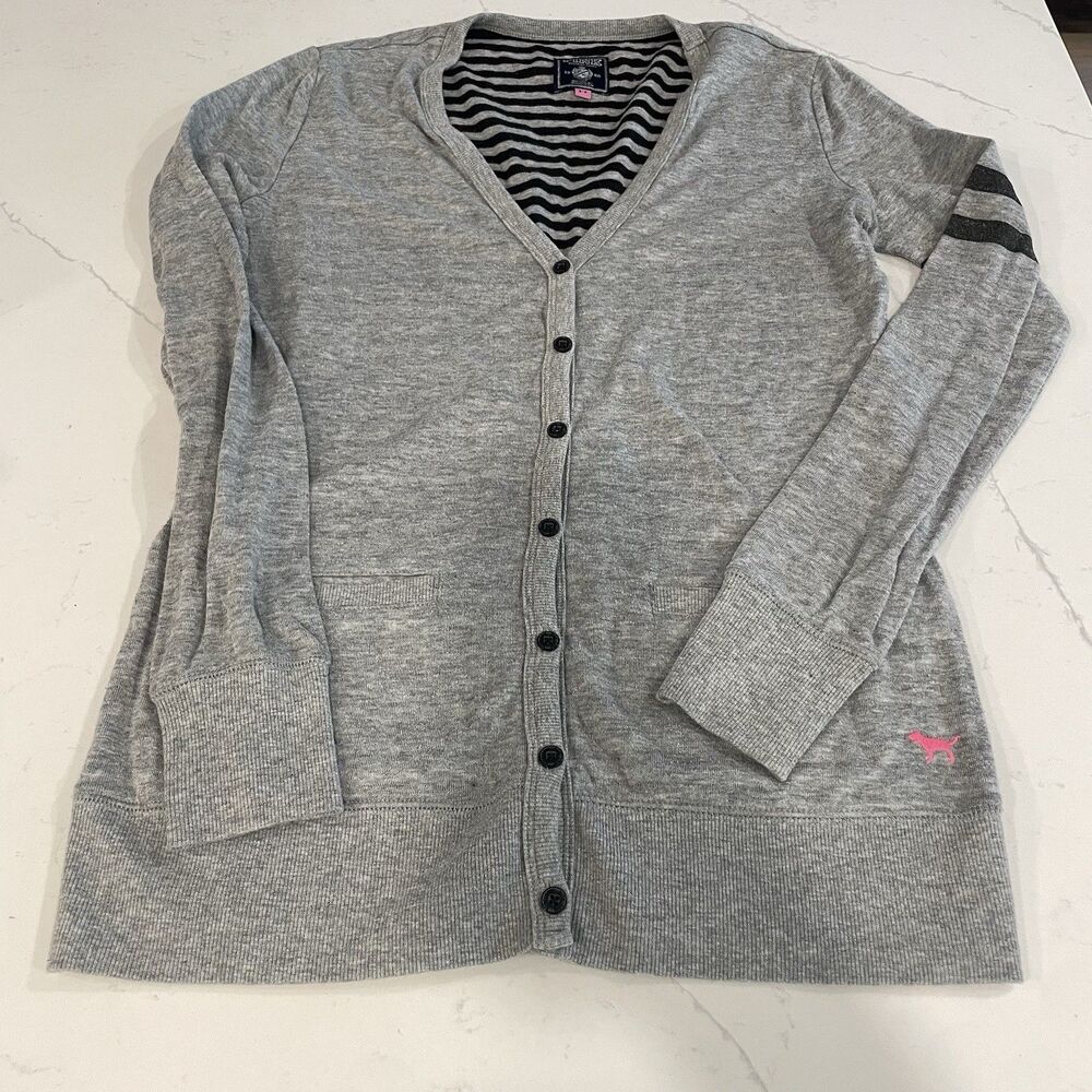 Pink Victoria’s Secret Long Cardigan Sz Sm Y2K